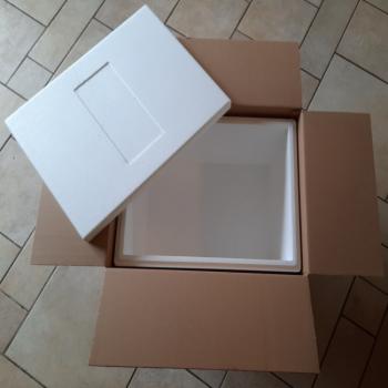 Isolierbox mit Deckel aus Styropor mit Umkarton ca.65l